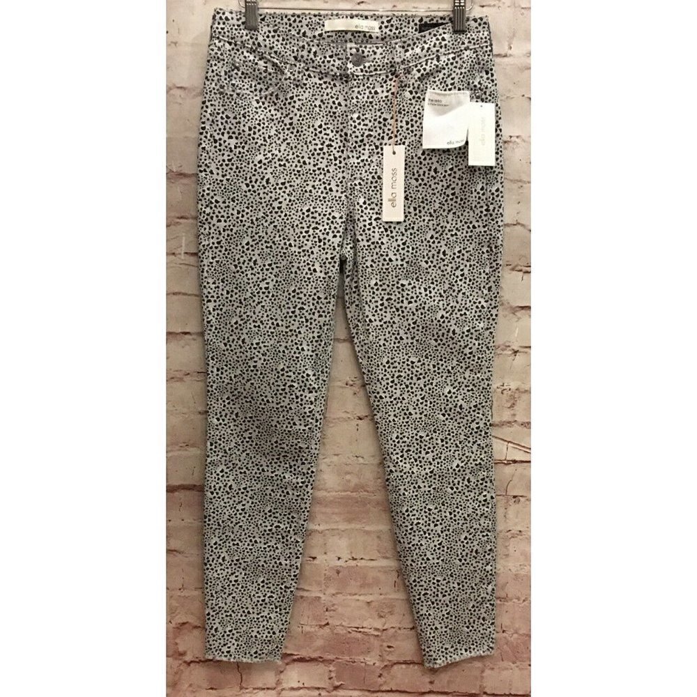 Ella Moss Womens RETRO High Rise Skinny Ankle Jean Gray Shore Pebbles Size 27
